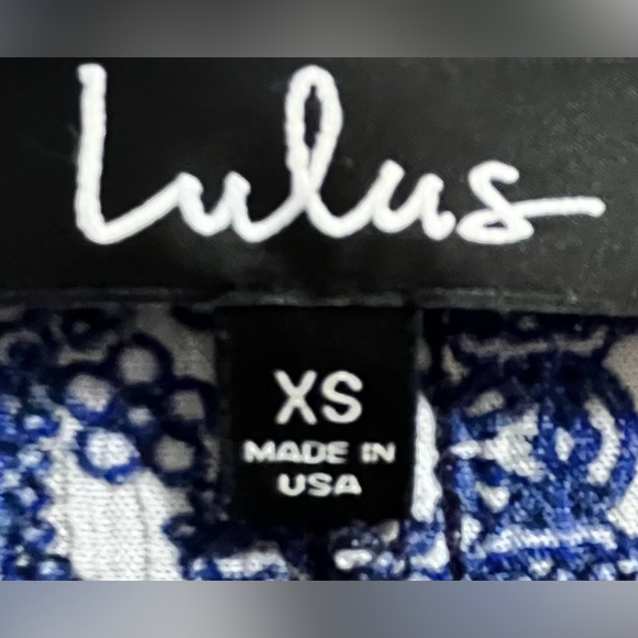 Lulus Mandala Daydream Blue/White Print Long Sleeve Dual Split Maxi Dress - Picture 5 of 9